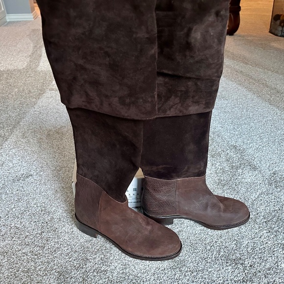 Y2K Marni Chocolate Suede Fold-Over Tall Boots • Size 38/8 • Made in Italy - Picture 6 of 9